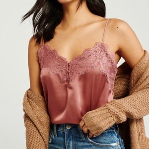 Abercrombie Satin Lace Bodysuit